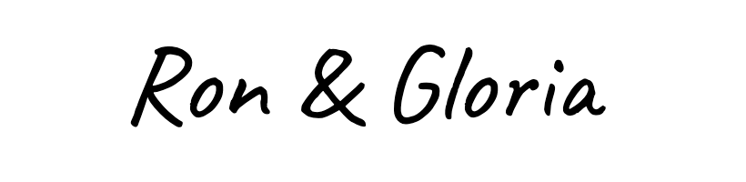 Logo of Ron and Gloria, presented as PNG clipart, showcasing a sleek and professional design.
