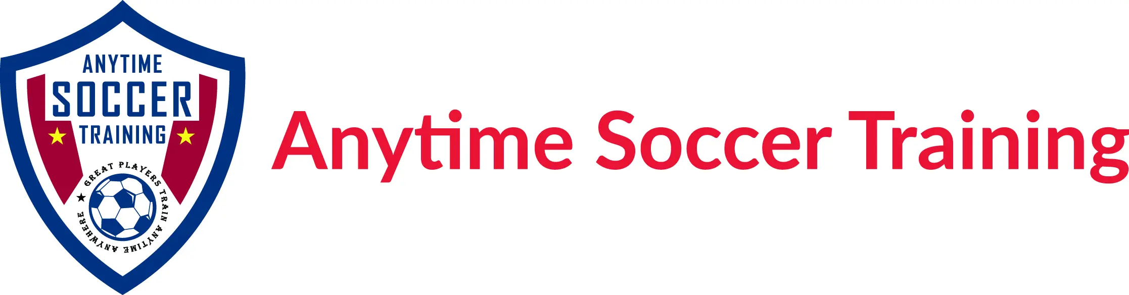 Logo for Anytime Soccer Training featuring dynamic design elements representing soccer and training excellence.